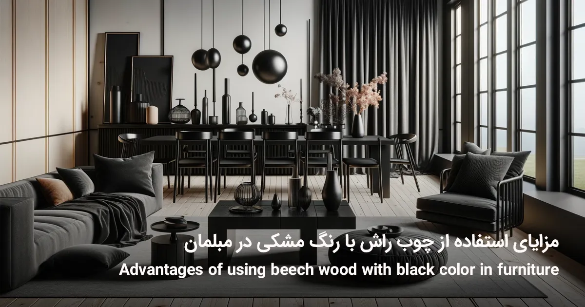 مزایای استفاده از چوب راش با رنگ مشکی در مبلمان