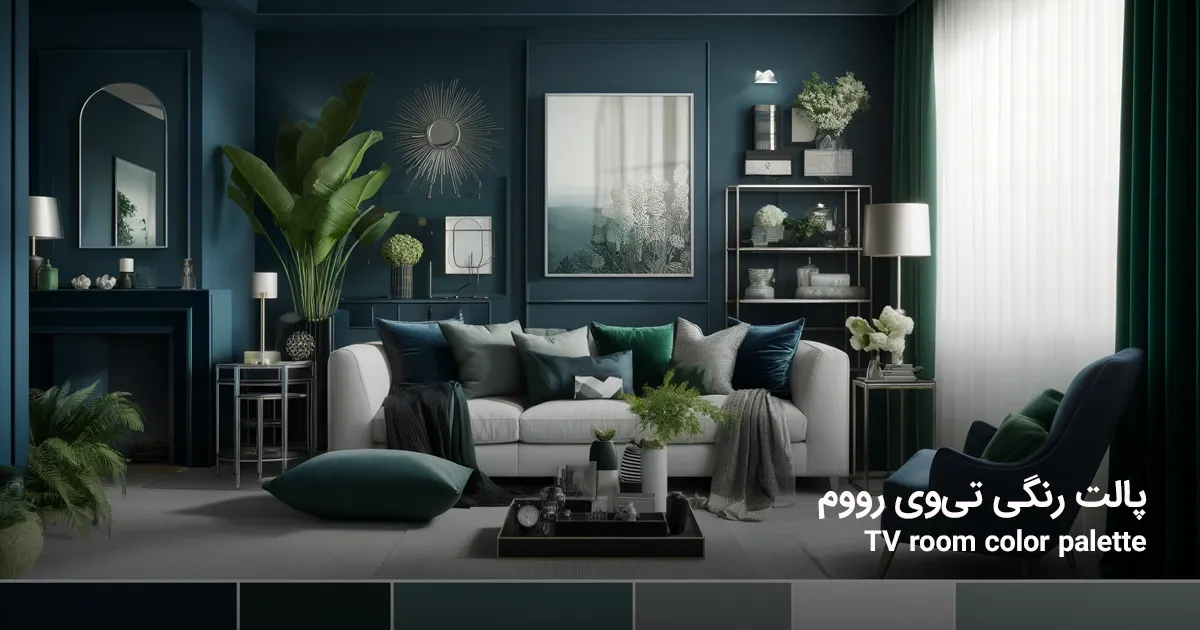 پالت رنگی تی وی رووم