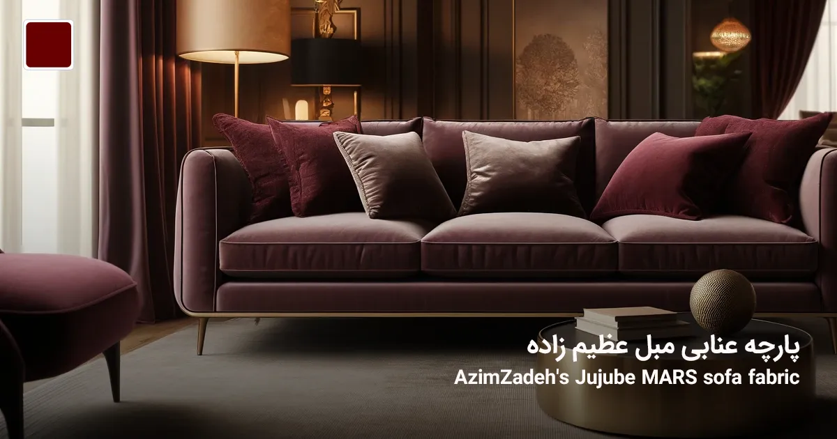 خرید مبل عنابی رنگ تهران قیمت اقتصادی برند عظیم زاده