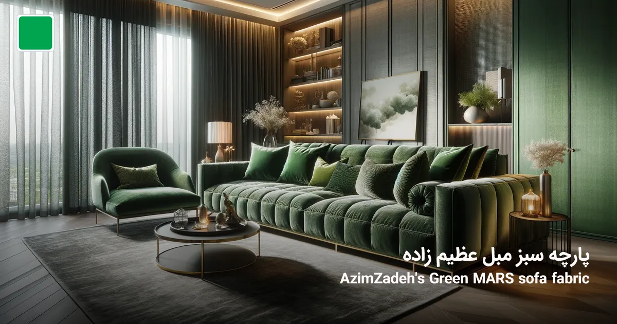 خرید مبل سبز رنگ تهران برند مبلمان عظیم زاده